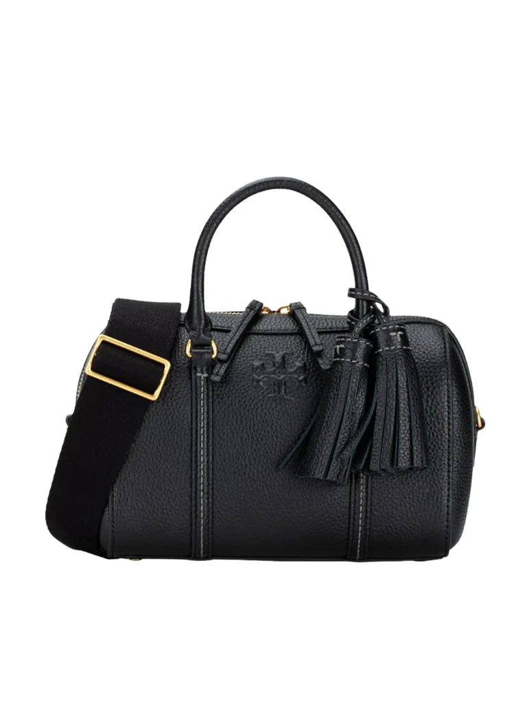 Tory Burch Thea Mini Leather Satchel Crossbody In Black