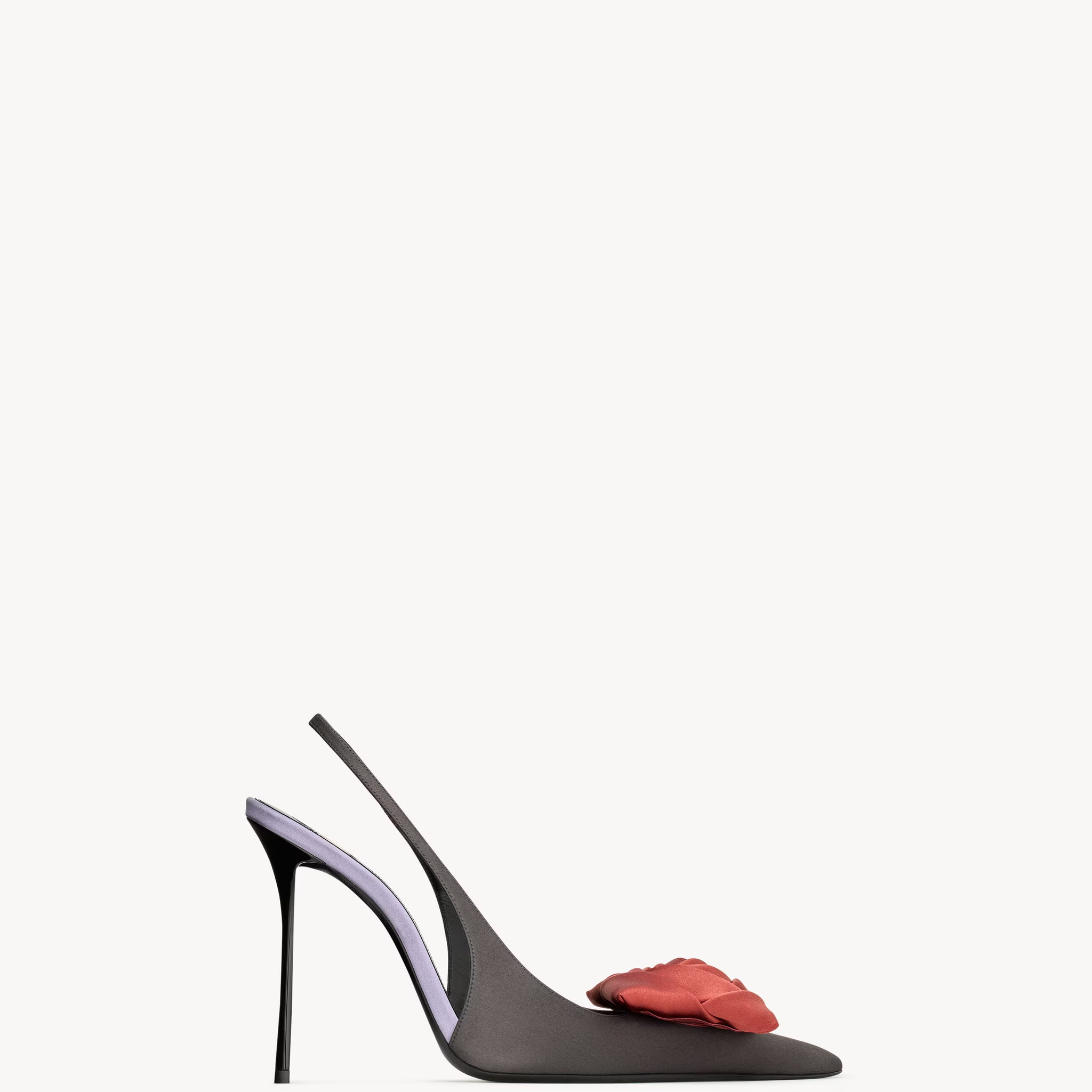YSL AMALIA slingback pumps in satin crepe