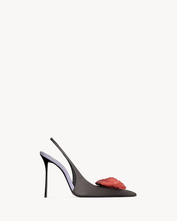 YSL AMALIA slingback pumps in satin crepe
