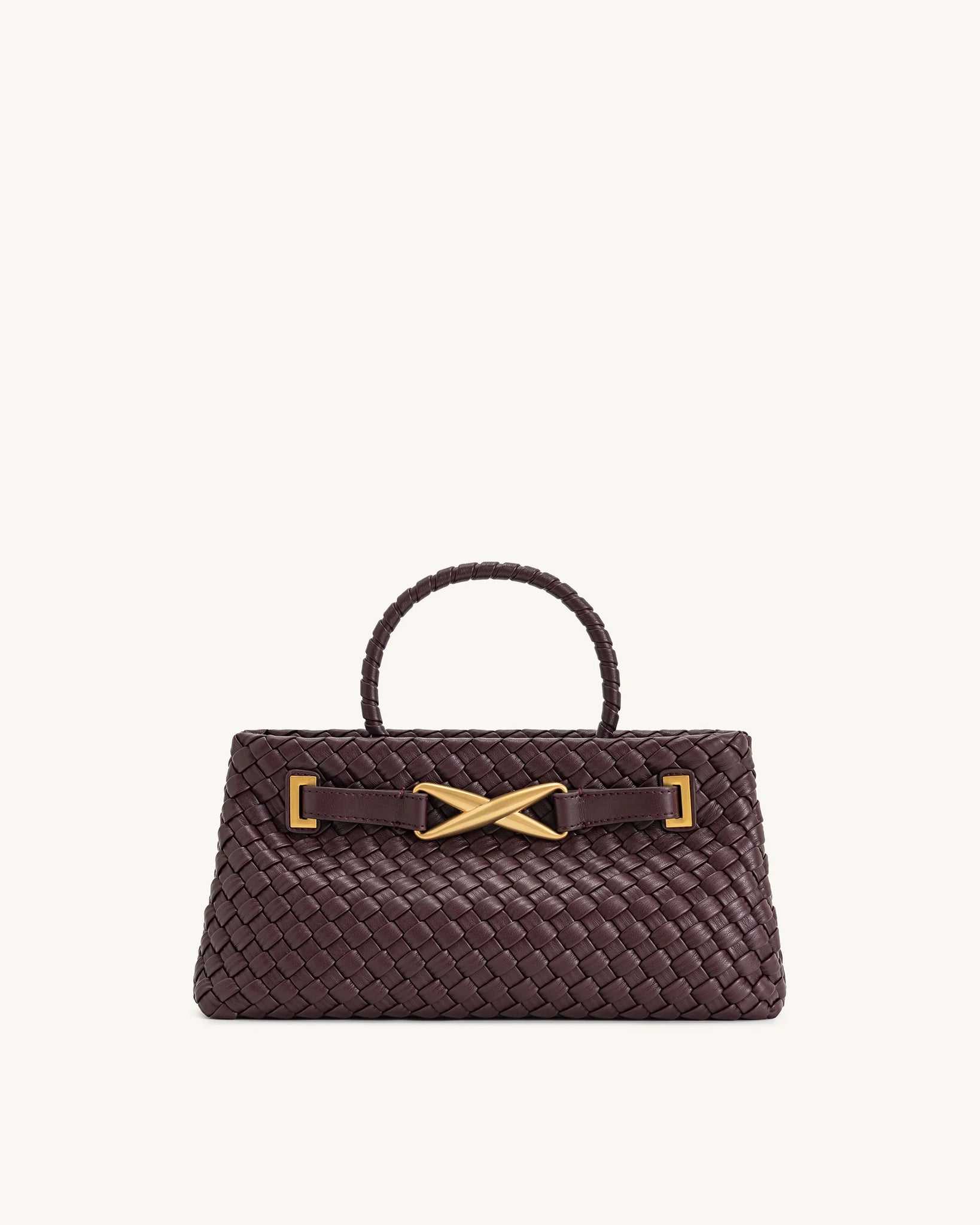 JW PEI Elora Woven Tote Bag - Deep Burgundy