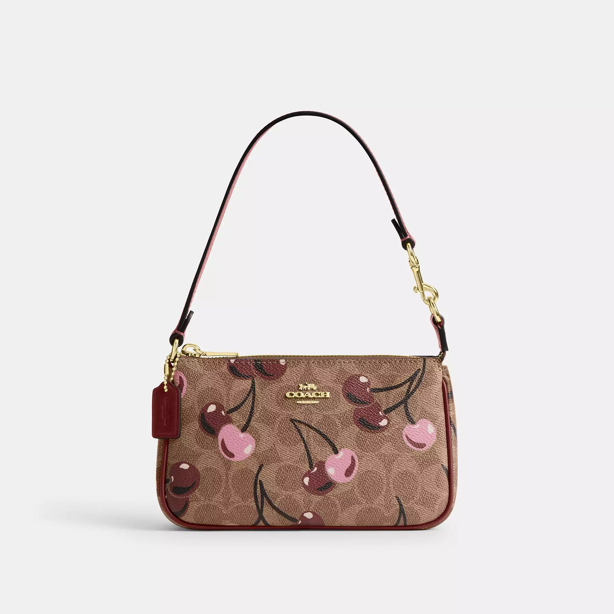 Coach Nolita 19 In Signature Canvas With Cherry Print