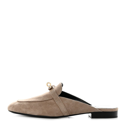 Hermes  Suede Goatskin Oz Mules Beige Sable hover