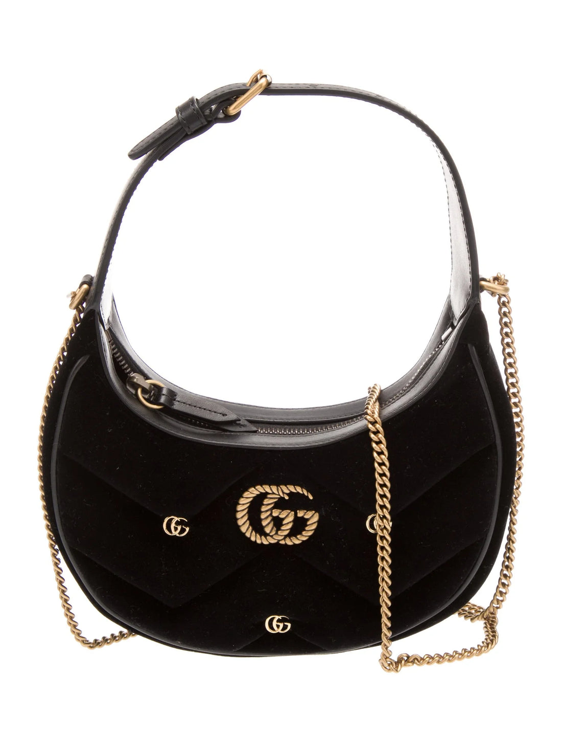 Gucci  GG Marmont Half-Moon-Shaped Mini Bag