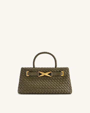 JW PEI Elora Woven Tote Bag - Dark Olive