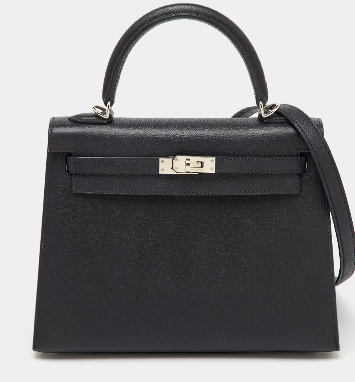 Hermes Black Epsom Leather Palladium Finish