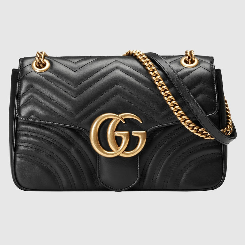 GUCCI  Quilted Gg Marmont Pattern Shoulder Bag