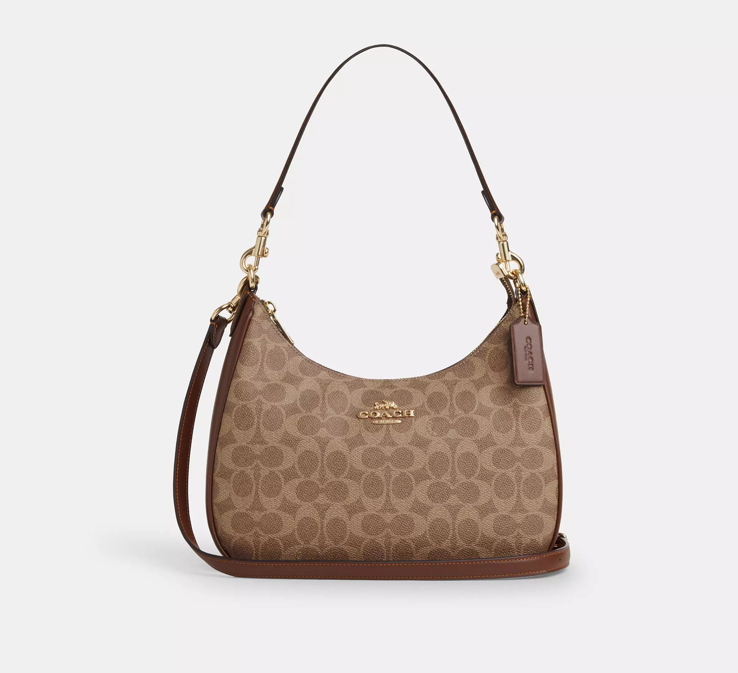 Coach Teri Hobo Bag In Signature Canvas