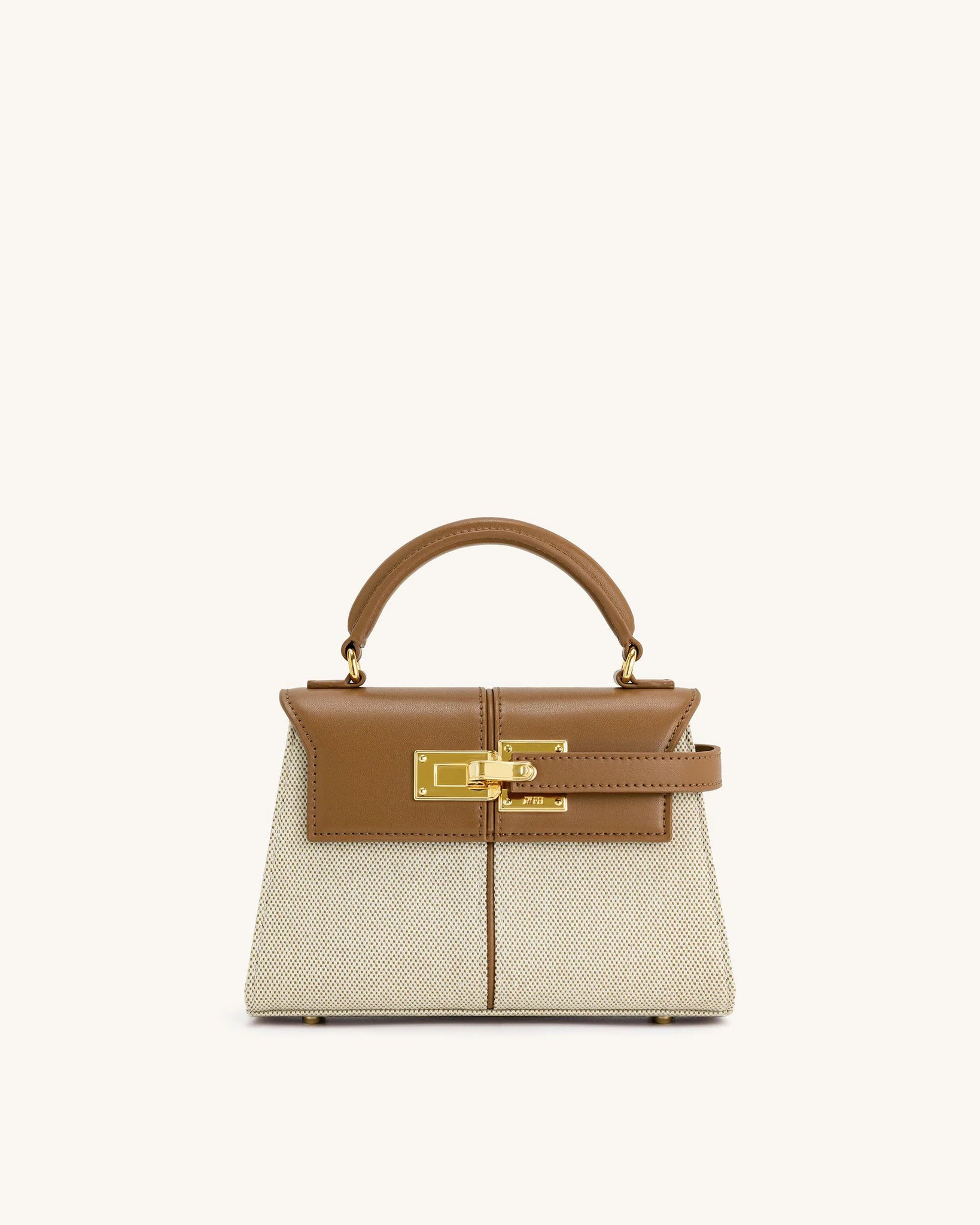 JW PEI Elise Top Handle Bag - Brown Canvas