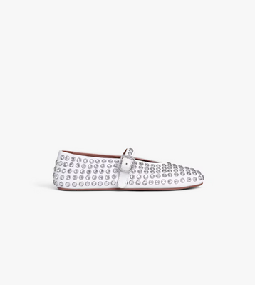 Alaia strass lambskin ballet flats