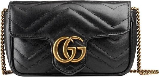 Gucci GG Marmont matelassé leather bag Black