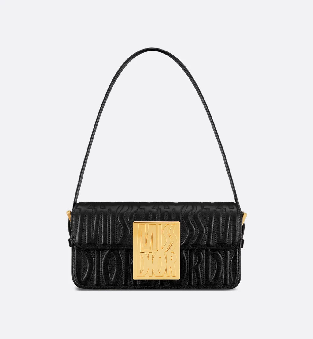 Christian Dior Flap Bag Black Quilted Miss Dior Allover Calfskin