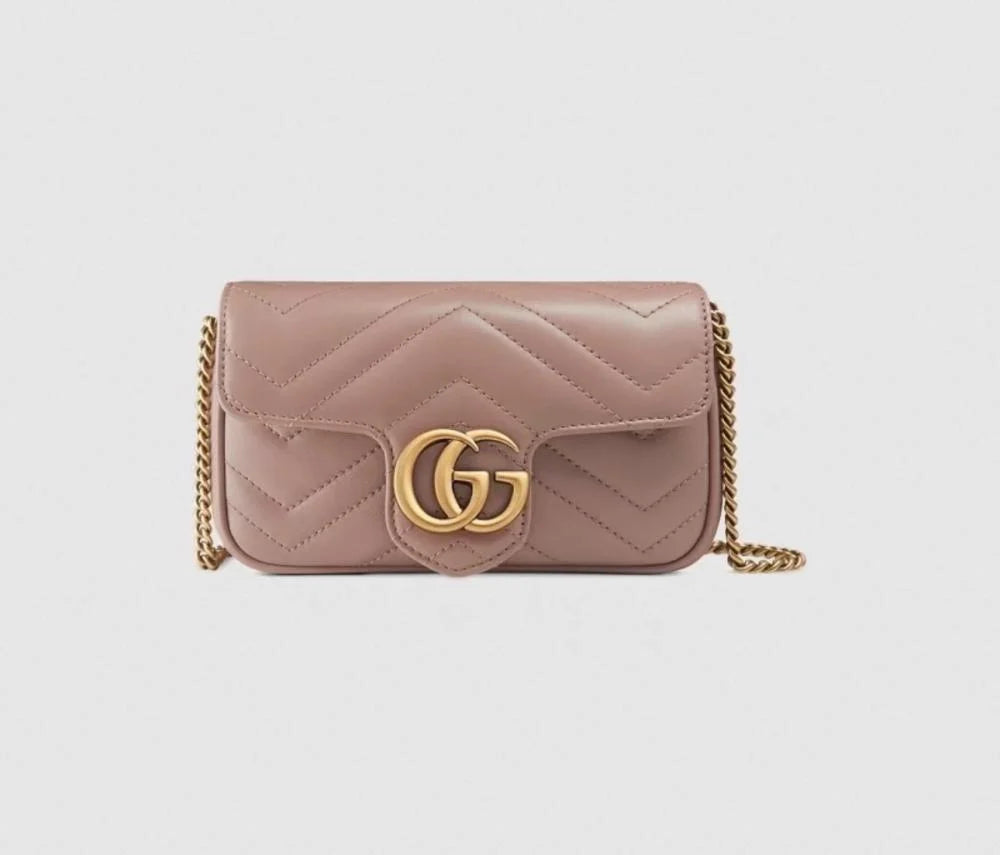 Gucci GG Marmont Matelassé Leather Super Mini Bag – Beige