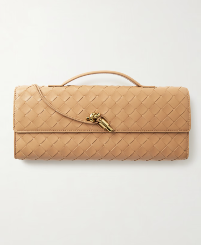 BOTTEGA VENETA Andiamo intrecciato leather clutch