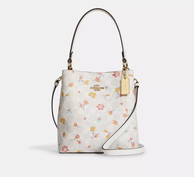 Coach Small Town Bucket Bag In Signature Canvas With Mystical Floral Print