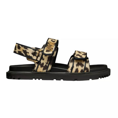 Christian Dior – Act Dway Sandals (Black & Gold Leopard) hover