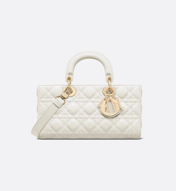 DIOR Small Lady D-Joy Bag Ivory Cannage Lambskin