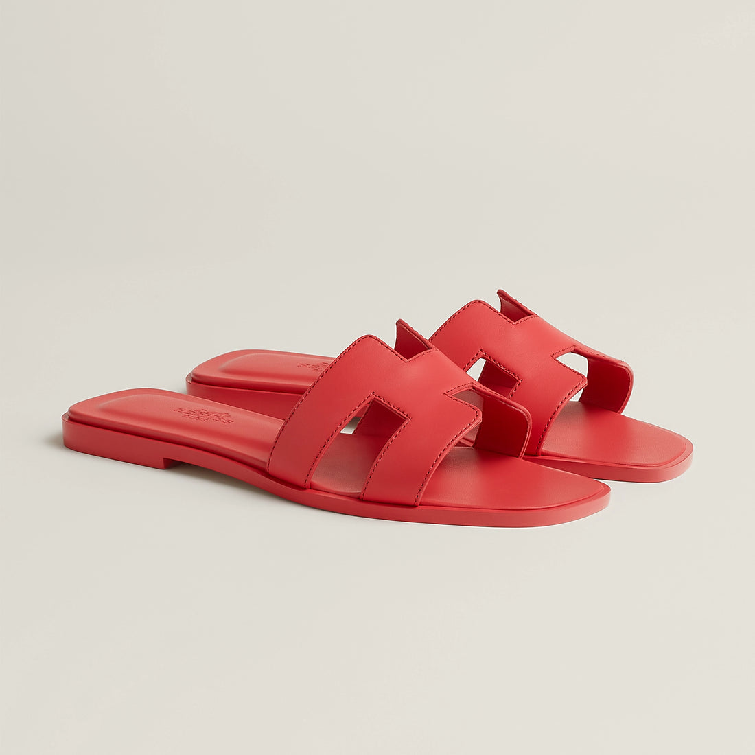 Hermès Oran Sandal in Rose Vermillon