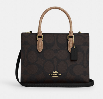Coach Maggie Small Tote Bag In Blocked Signature Canvas
