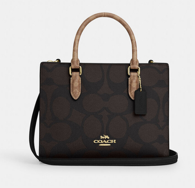 Coach Maggie Small Tote Bag In Blocked Signature Canvas