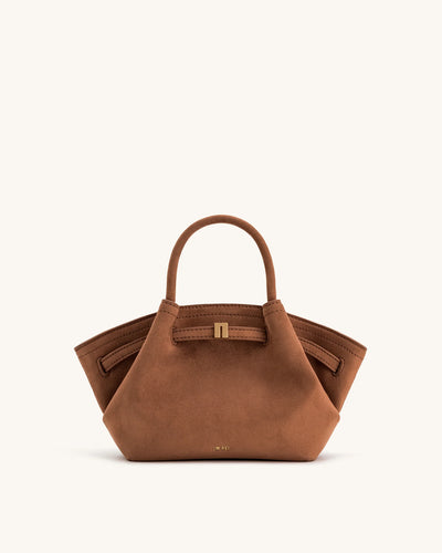 JWPEI Hana Mini Faux Suede Tote Bag - Brown
