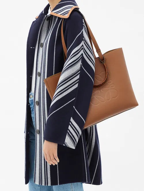LOEWE Anagram-Debossed Leather Tote Bag