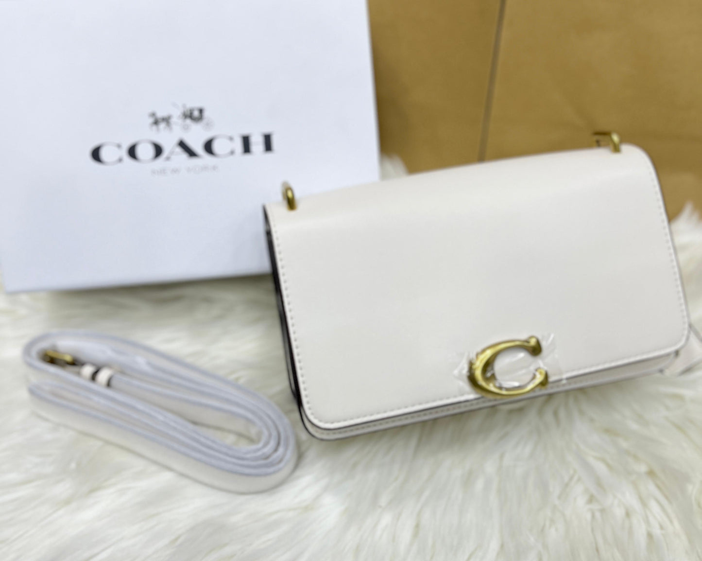 COACH Bandit Shoulder Bag With White