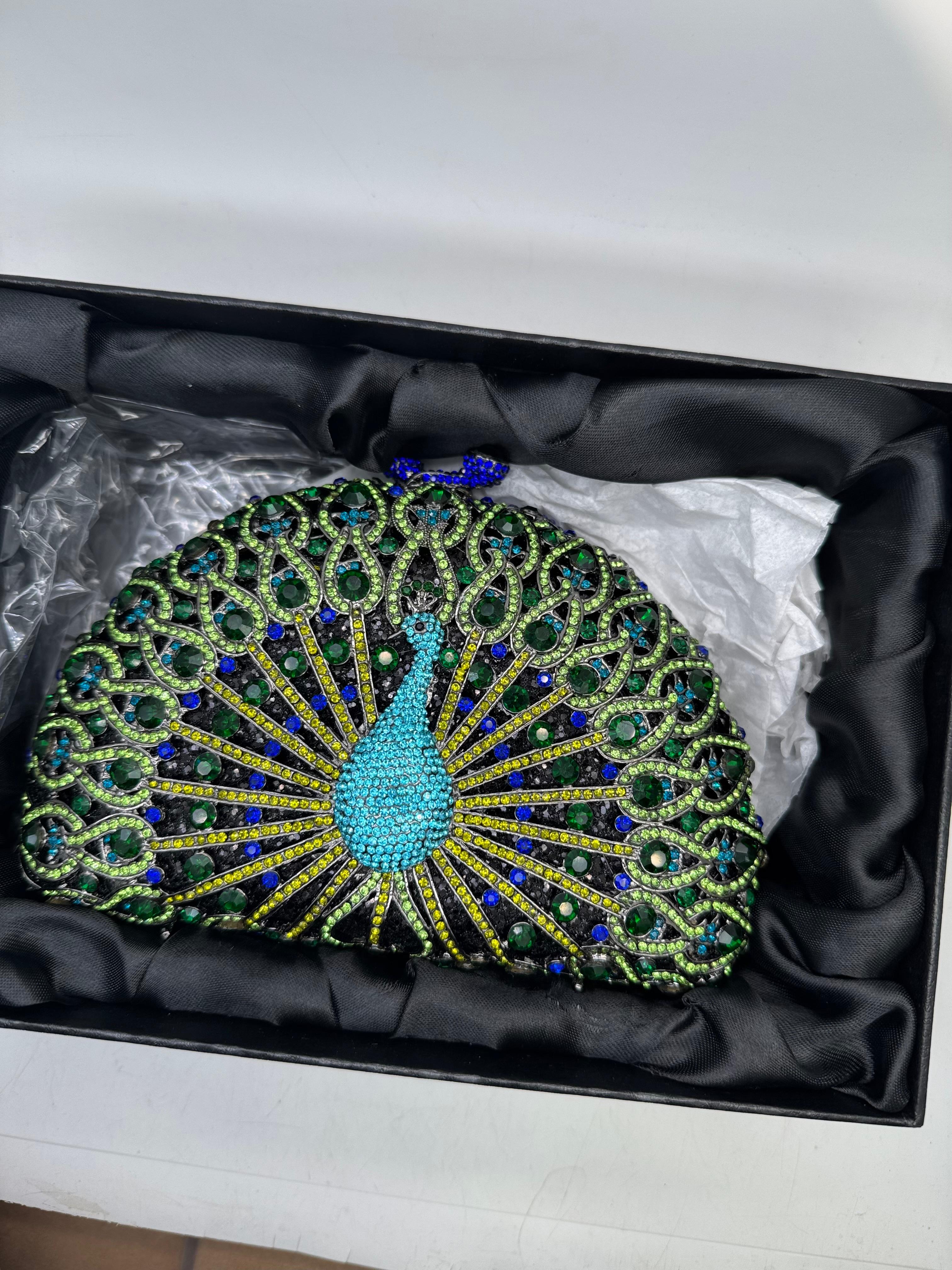 Peacock Clutch Women Evening Bags Wedding Party Dinner Bridal