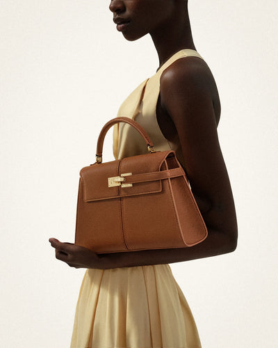 JW PEI Elise Large Top Handle Bag - Brown hover