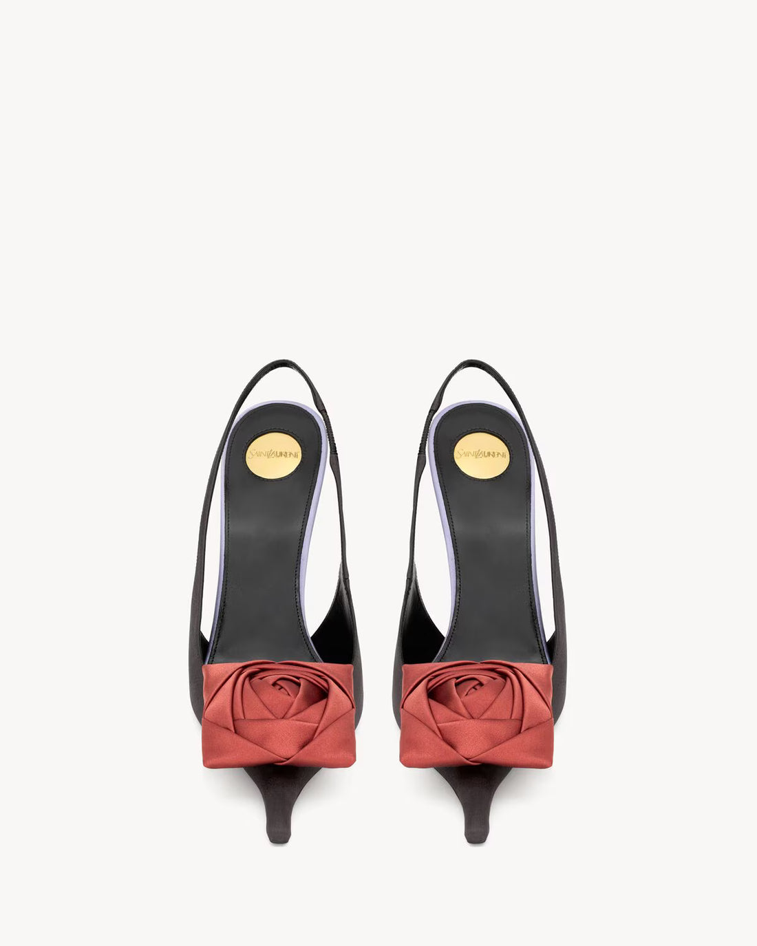 YSL AMALIA slingback pumps in satin crepe