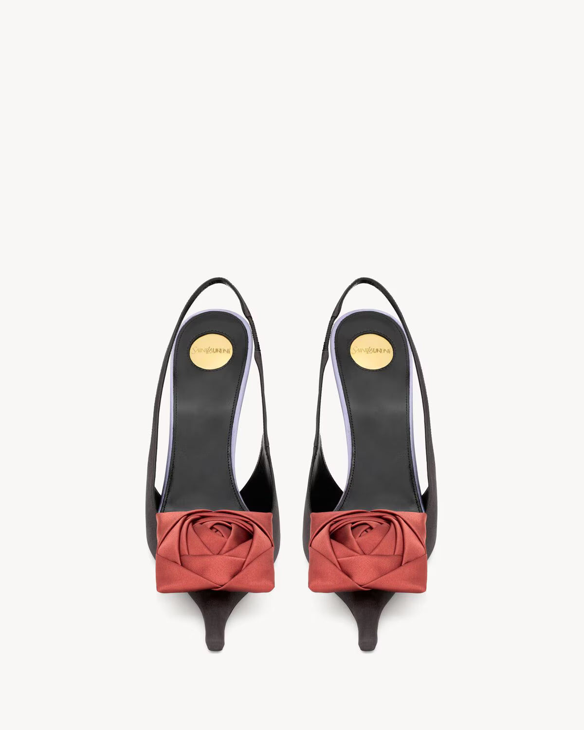 YSL AMALIA slingback pumps in satin crepe