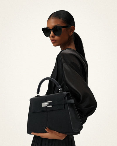 JW PEI Elise Large Top Handle Bag - Black hover