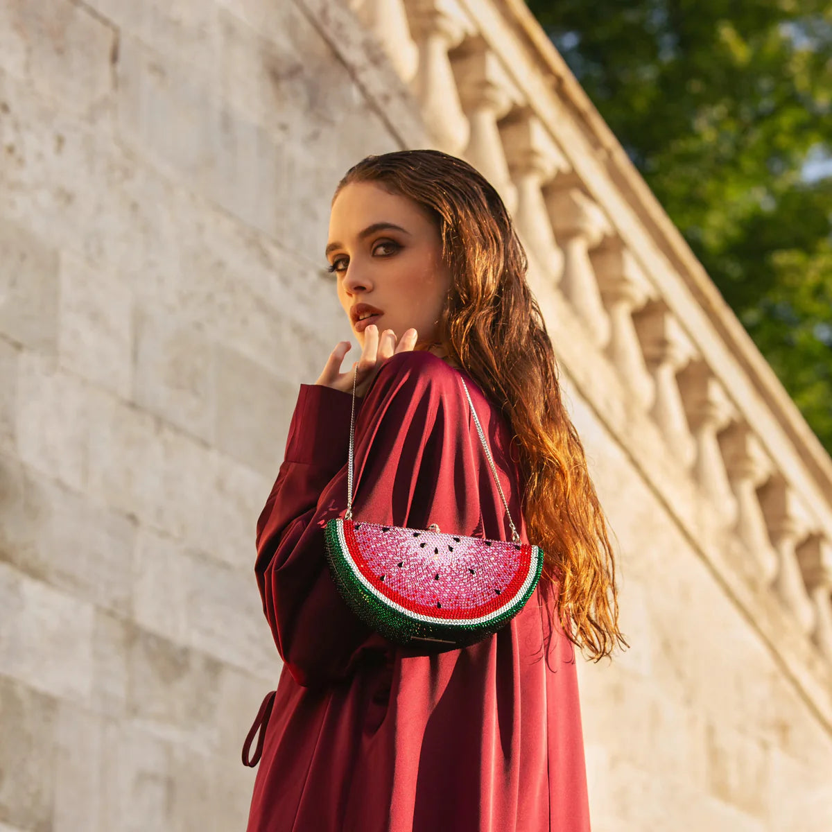 Glamour Grabs Watermelon Clutch Bag