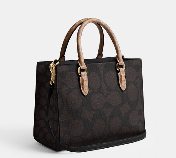 Coach Maggie Small Tote Bag In Blocked Signature Canvas