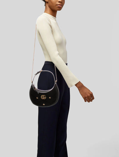 Gucci  GG Marmont Half-Moon-Shaped Mini Bag