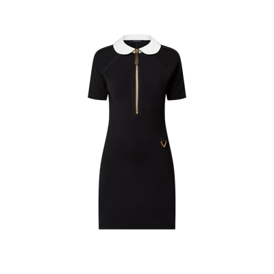 LV Technical Jersey Peter Pan Collar Dress hover