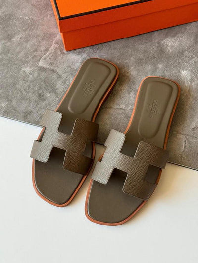 Hermes Oran Sandals Brown hover