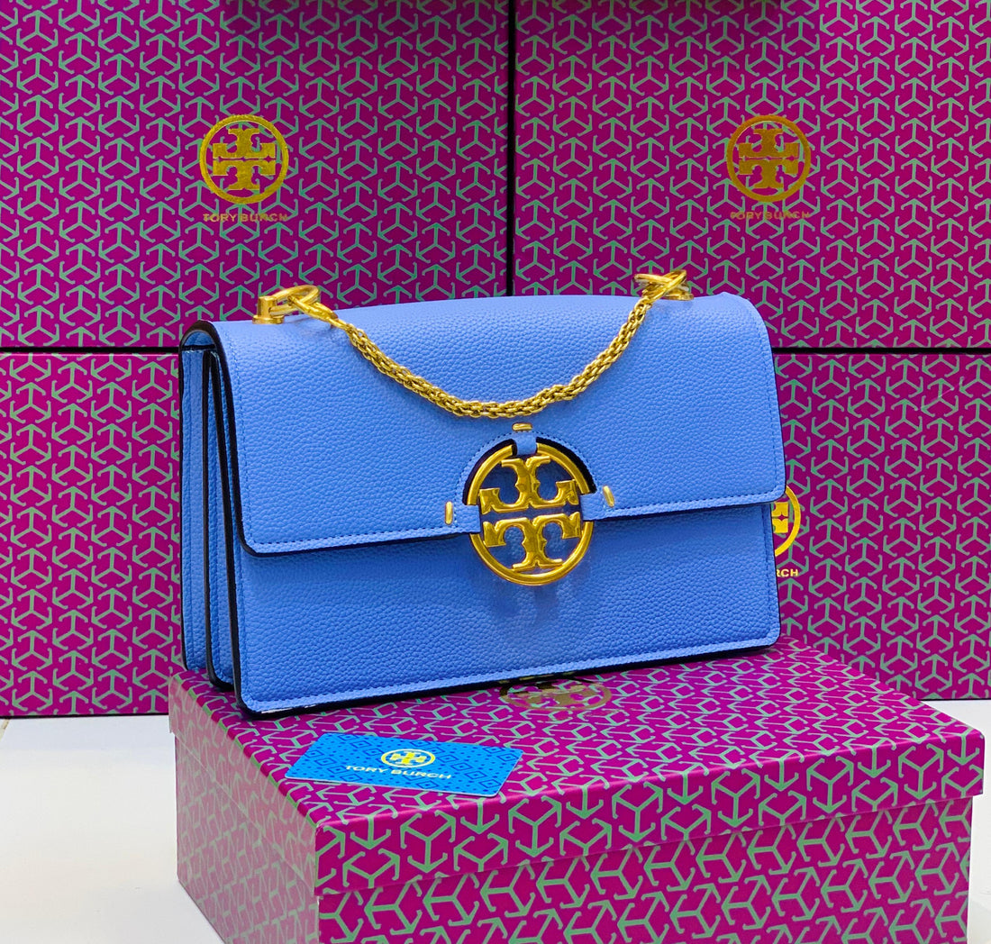 Tory Burch Leather Miller Flap Shoulder Bag