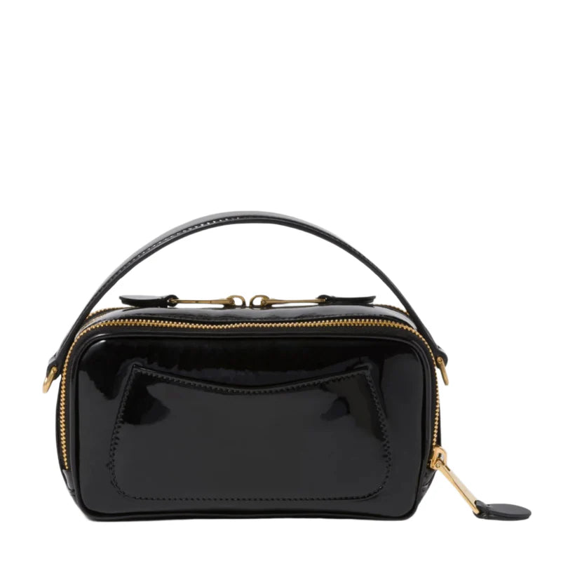 Miu Miu Patent Black Leather Shoulder Bag