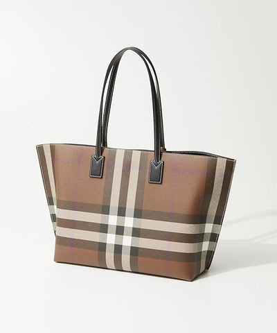 Burberry - Checked tote bag brown hover