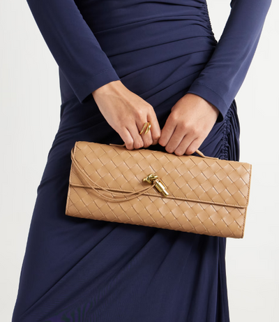 BOTTEGA VENETA Andiamo intrecciato leather clutch