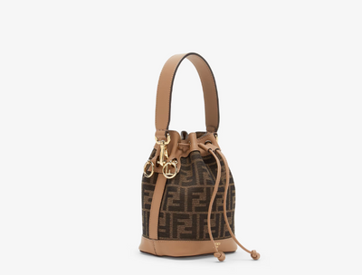 Fendi Mon Tresor Brown FF fabric mini-bag hover