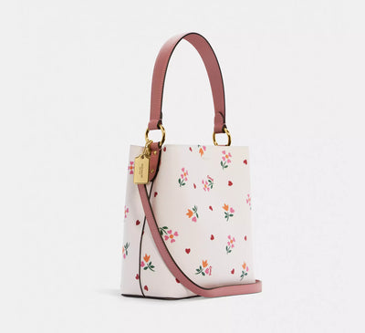 Coach Small Town Bucket Bag With Heart Petal Print hover