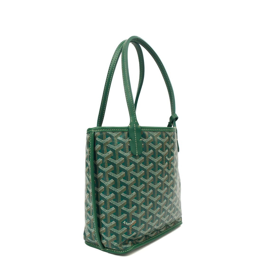 Goyard Anjou Mini in Green, Leather