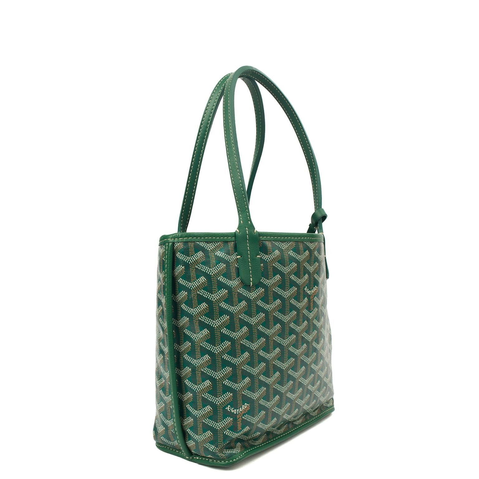 Goyard Anjou Mini in Green, Leather