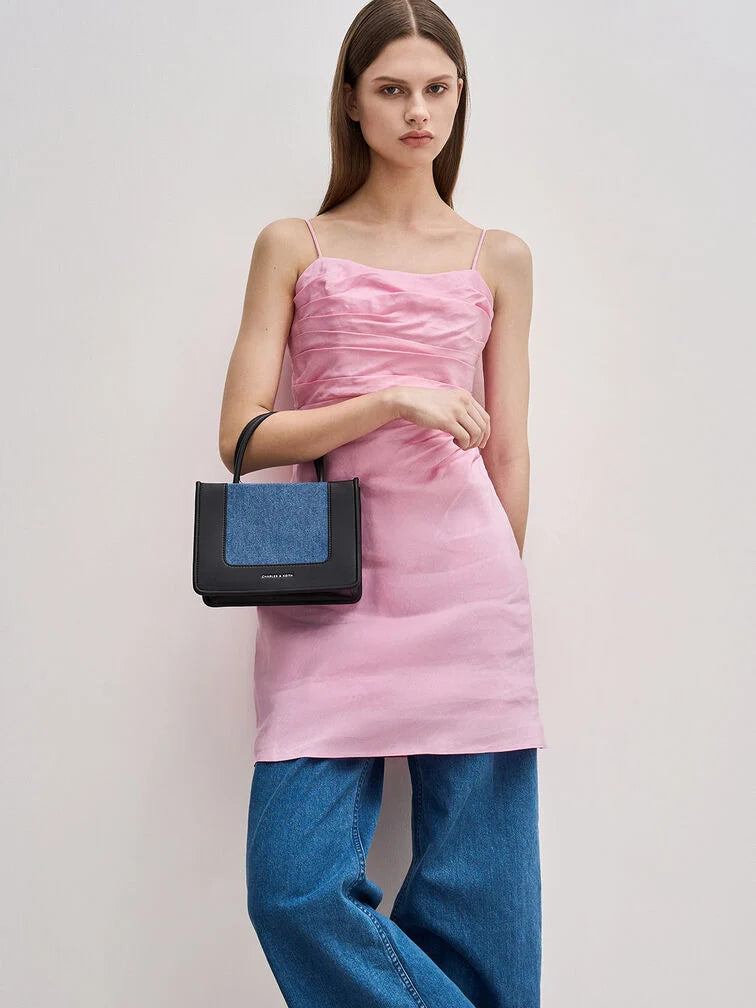 Charles & Keith Daylla Bag  Denim Blue