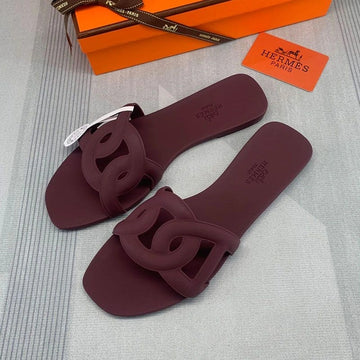 Hermès Aloha Slides – Women’s Chaîne d’Ancre | Burgundy