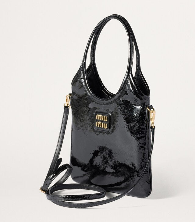 Miu Miu Patent Naplak Leather Ivy Tote Bag