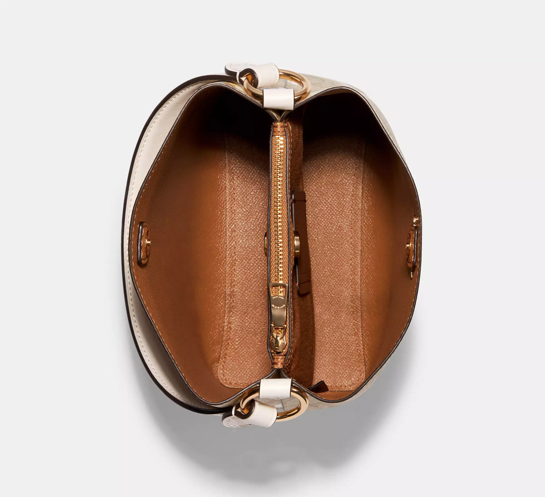 Coach Small Town Bucket Bag In Signature Canvas With Daisy Print