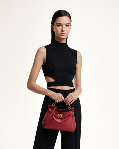JWPEI Lucia Classic Top Handbag - Claret hover