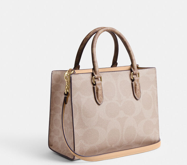 Coach Maggie Small Tote Bag In Blocked Signature Canvas
